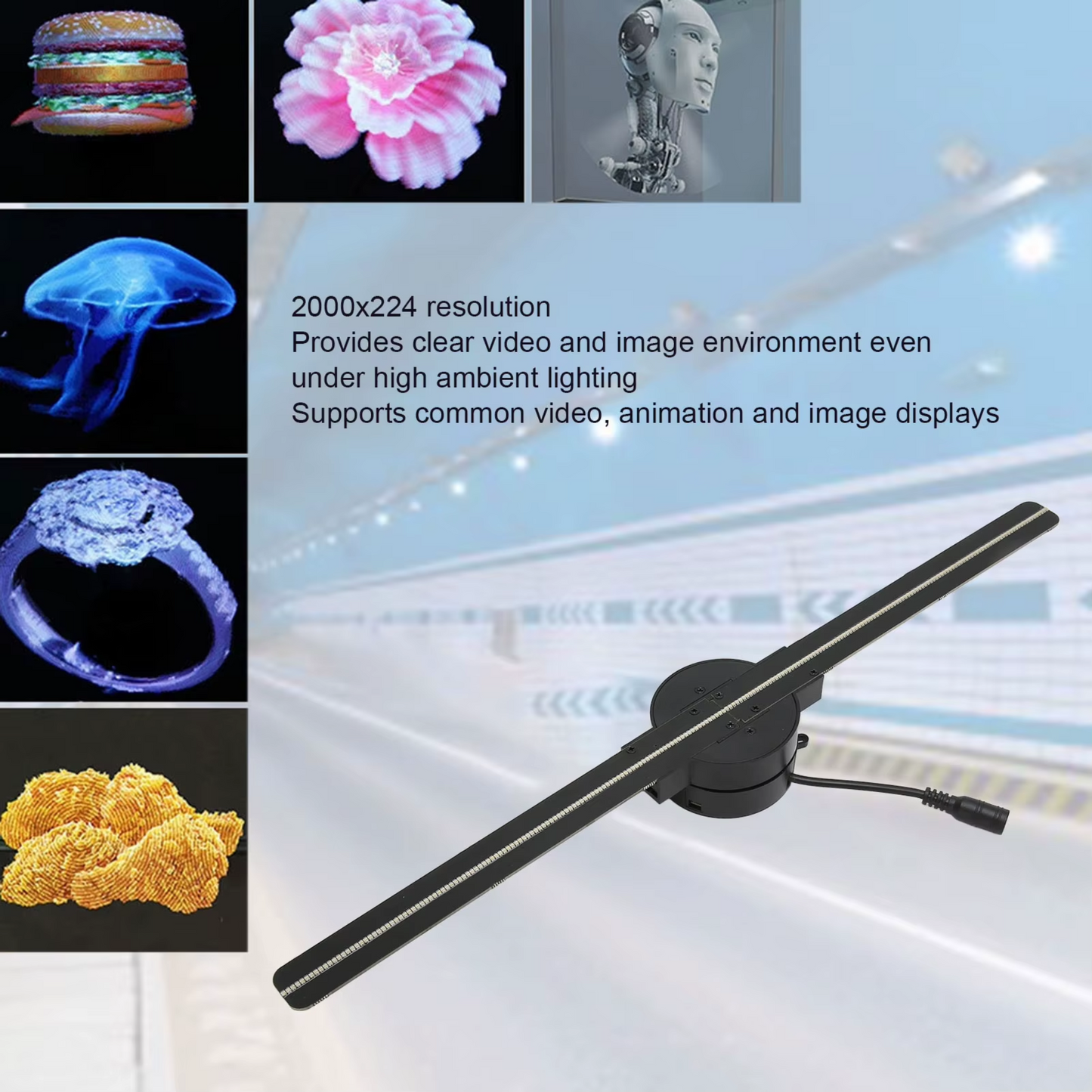 Visync Holograma Ventilador 3D
